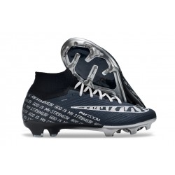 Nike Air Zoom Mercurial Superfly 9 Elite FG High Top Football Boots Deep Blue White For Men/Women