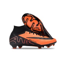 Nike Air Zoom Mercurial Superfly 9 Elite FG High Top Football Boots Orange Black For Men/Women