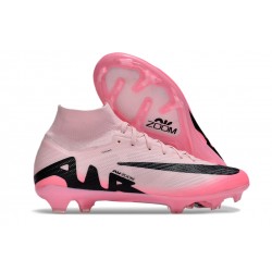 Nike Air Zoom Mercurial Superfly 9 Elite FG High Top Football Boots Pink Black For Men/Women