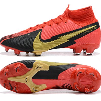 Nike Mercurial Superfly 7 Elite FG Black Deep Red Gold Football Boots