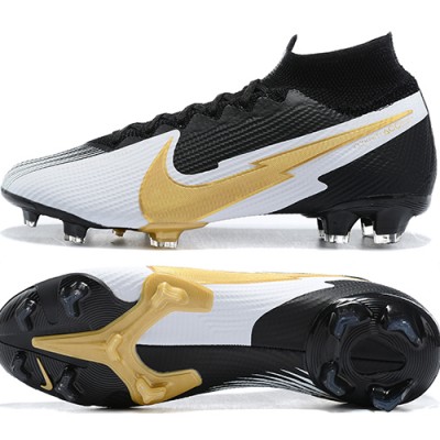 Nike Mercurial Superfly 7 Elite FG Black Gold Silver Football Boots
