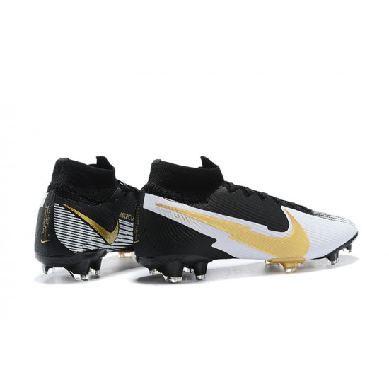 Nike Mercurial Superfly 7 Elite FG Black Gold Silver Football Boots