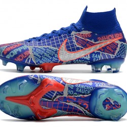 Nike Mercurial Superfly 7 Elite FG Blue Silver Football Boots