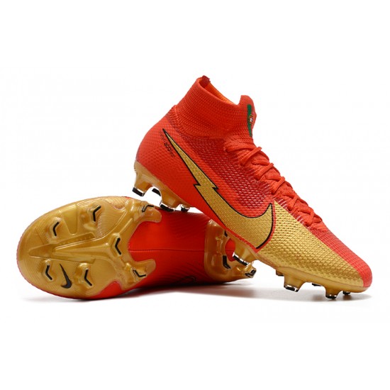 Nike Mercurial Superfly 7 Elite FG Red Gold Football Boots