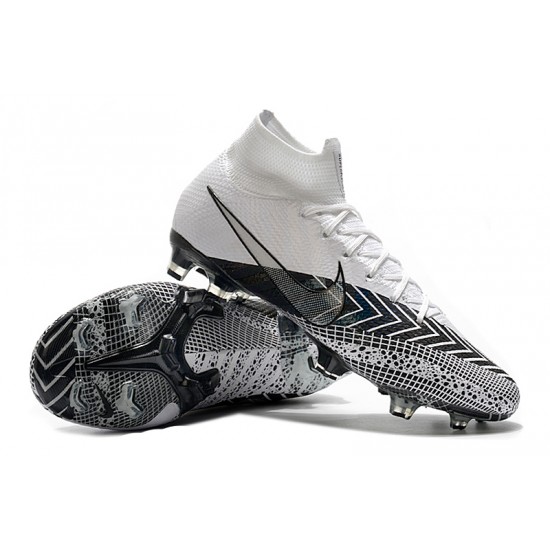 Nike Mercurial Superfly 7 Elite FG White Black Football Boots