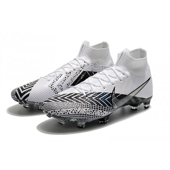 Nike Mercurial Superfly 7 Elite FG White Black Football Boots