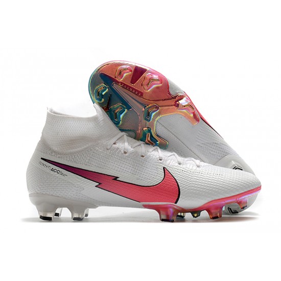 Nike Mercurial Superfly 7 Elite Korea FG White Peach Blue Football Boots