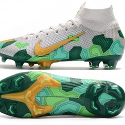 Nike Mercurial Superfly 7 Elite SE FG Beige Gold Blue Football Boots