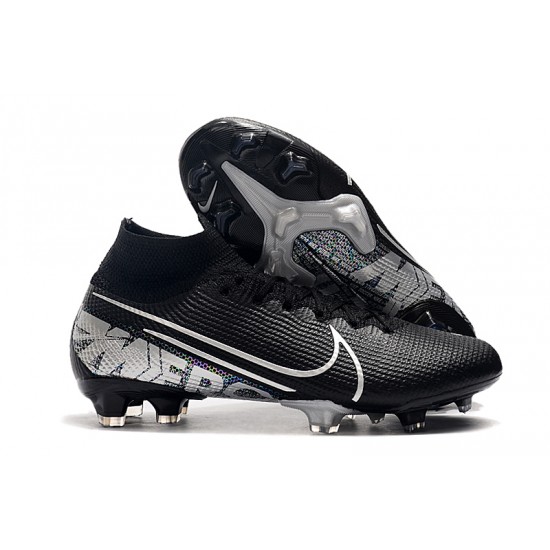 Nike Mercurial Superfly 7 Elite SE FG Black Silver Football Boots ...