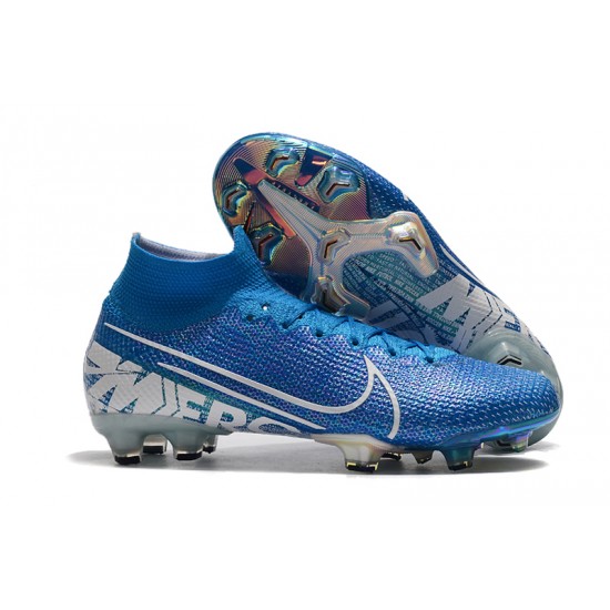 Nike Mercurial Superfly 7 Elite SE FG Blue White Football Boots