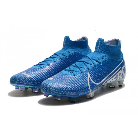 Nike Mercurial Superfly 7 Elite SE FG Blue White Football Boots