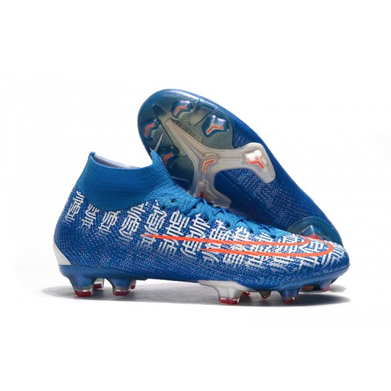 Nike Mercurial Superfly 7 Elite SE FG Blue White Orange Football Boots