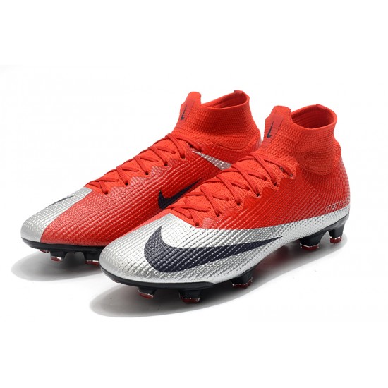 Nike Mercurial Superfly 7 Elite SE FG Deep Red Silver Black Football Boots