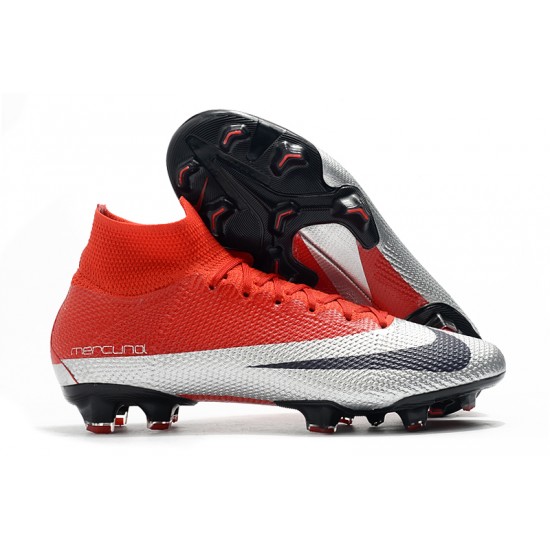 Nike Mercurial Superfly 7 Elite SE FG Deep Red Silver Black Football Boots