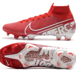 Nike Mercurial Superfly 7 Elite SE FG Deep Red White Football Boots