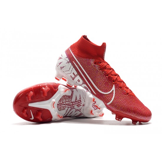 Nike Mercurial Superfly 7 Elite SE FG Deep Red White Football Boots