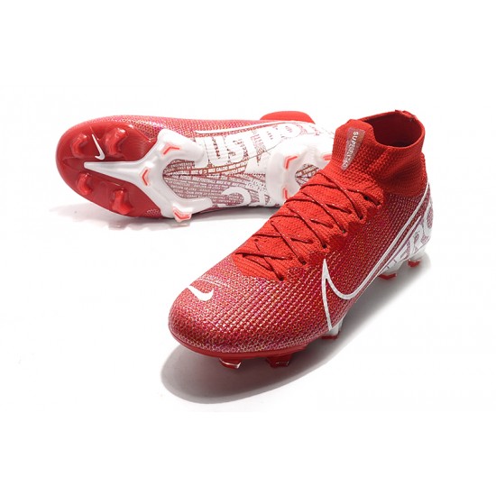 Nike Mercurial Superfly 7 Elite SE FG Deep Red White Football Boots