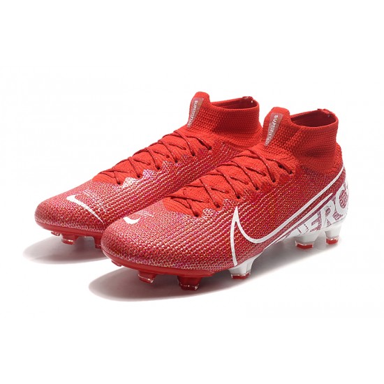 Nike Mercurial Superfly 7 Elite SE FG Deep Red White Football Boots