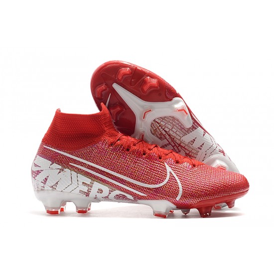 Nike Mercurial Superfly 7 Elite SE FG Deep Red White Football Boots