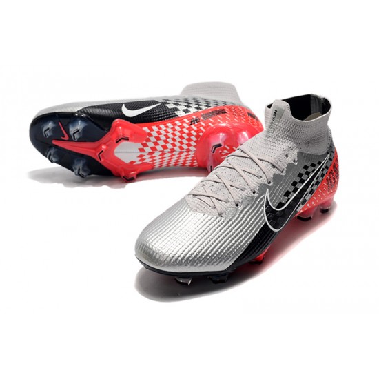 Nike Mercurial Superfly 7 Elite SE FG Red Silver Black Football Boots