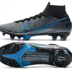 Nike Mercurial Superfly 7 Elite SE FG Silver Black Blue Football Boots
