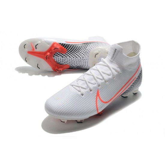 Nike Mercurial Superfly 7 Elite SE FG White Black Orange Football Boots