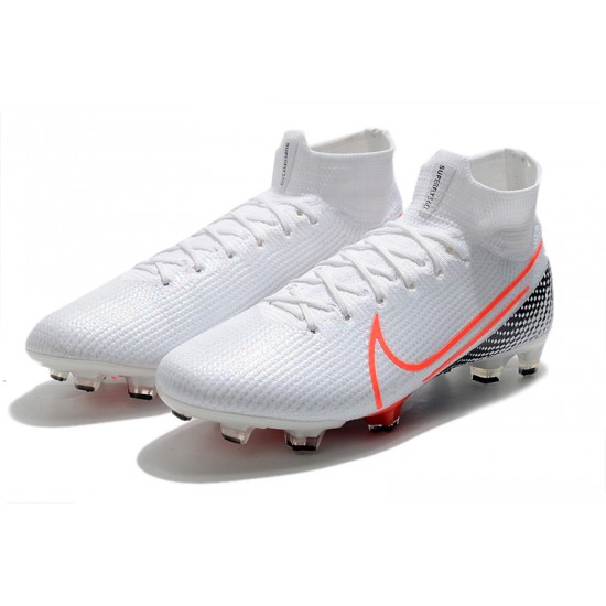 Nike Mercurial Superfly 7 Elite SE FG White Black Orange Football Boots