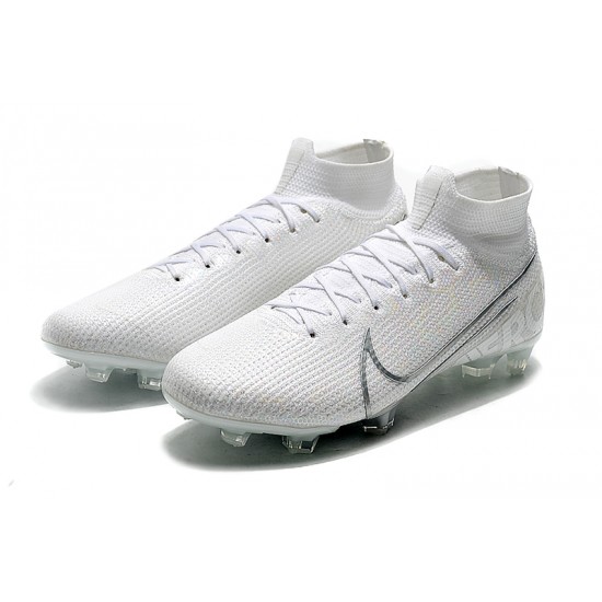 Nike Mercurial Superfly 7 Elite SE FG White Silver Football Boots