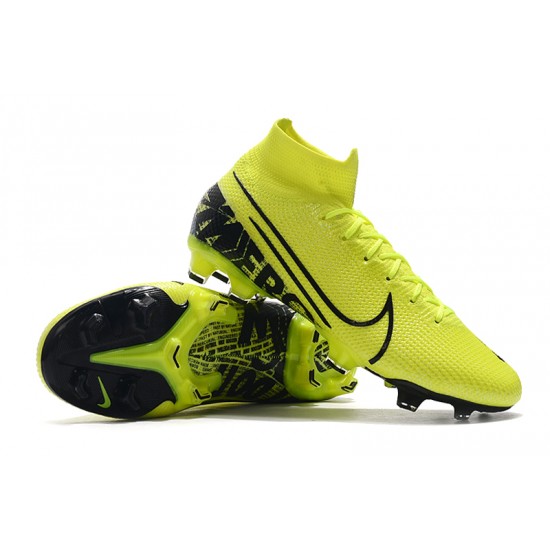 Nike Mercurial Superfly 7 Elite SE FG Yellow Green Black Football Boots