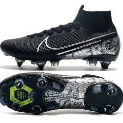 Nike Mercurial Superfly 7 Elite SG-PRO AC High Silver Black Green Football Boots