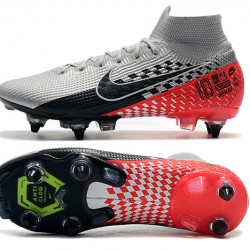 Nike Mercurial Superfly 7 Elite SG-PRO AC High Silver Black Red Football Boots