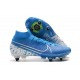 Nike Mercurial Superfly 7 Elite SG-PRO AC High White Blue Football Boots