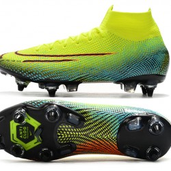 Nike Mercurial Superfly 7 Elite SG-PRO AC High Yellow Green Pink Football Boots
