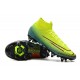 Nike Mercurial Superfly 7 Elite SG-PRO AC High Yellow Green Pink Football Boots