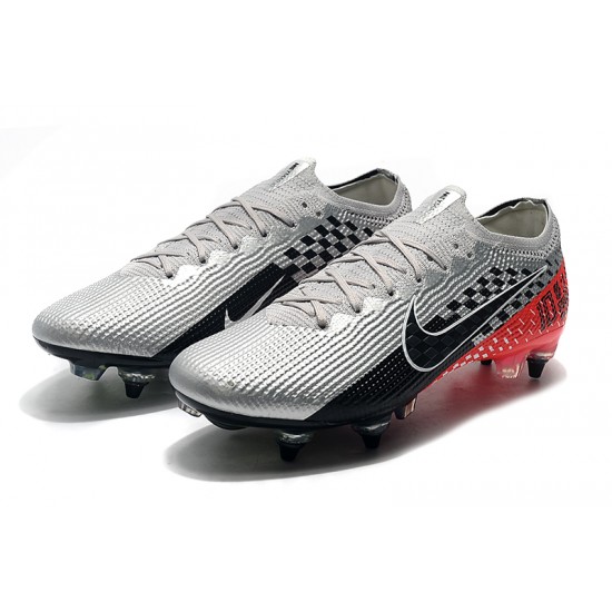 Nike Mercurial Superfly 7 Elite SG-PRO AC Low Silver Black Red Football Boots