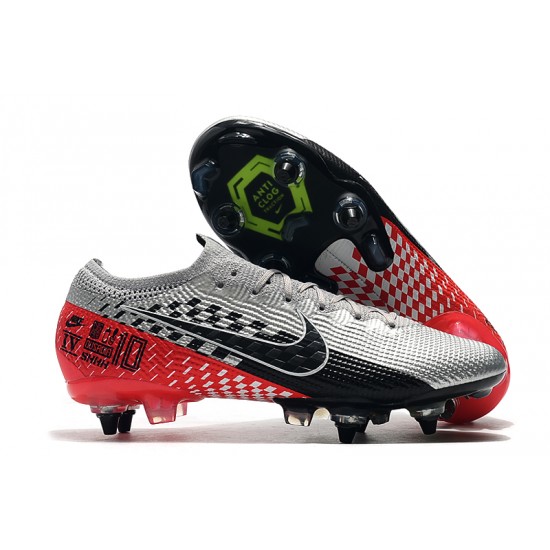 Nike Mercurial Superfly 7 Elite SG-PRO AC Low Silver Black Red Football Boots