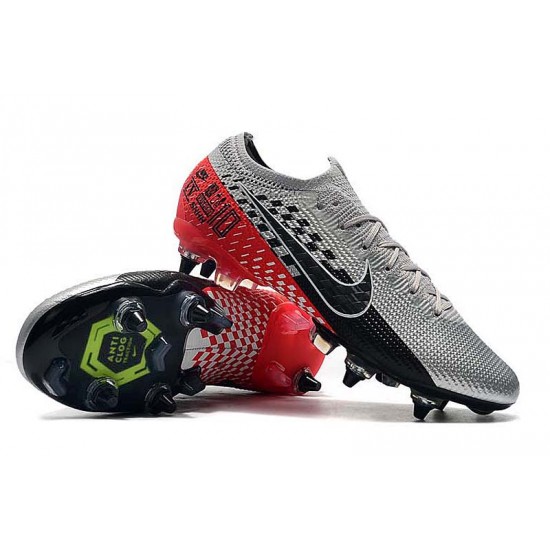 Nike Mercurial Superfly 7 Elite SG-PRO AC Low Silver Black Red Football Boots