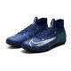 Nike Mercurial Superfly 7 Elite TF Deep Blue White Green Football Boots