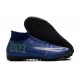 Nike Mercurial Superfly 7 Elite TF Deep Blue White Green Football Boots