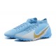 Nike Mercurial Superfly 7 Elite TF Gold Grey Ltblue Football Boots