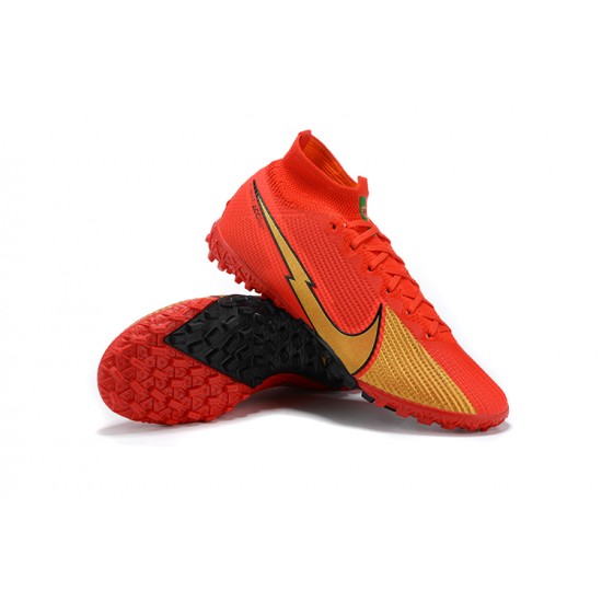 Nike Mercurial Superfly 7 Elite TF Gold Red Black Football Boots