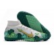 Nike Mercurial Superfly 7 Elite TF Grey Gold Green Football Boots