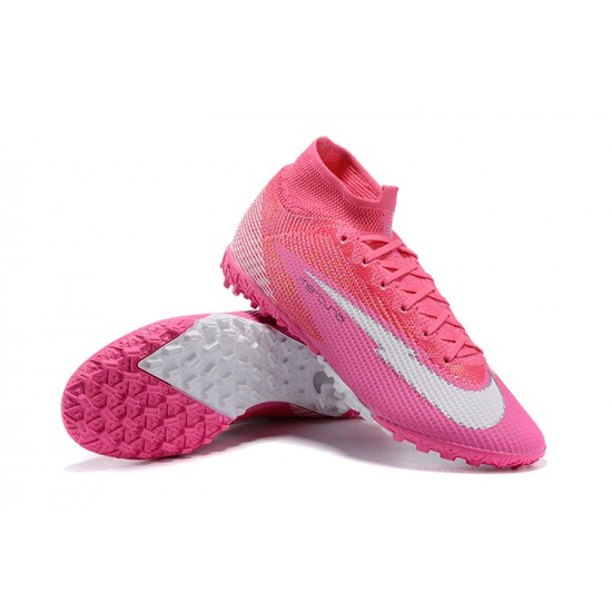 Nike Mercurial Superfly 7 Elite TF Grey Pink Peach Football Boots