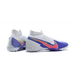 Nike Mercurial Superfly 7 Elite TF White Pink Deep Blue Football Boots