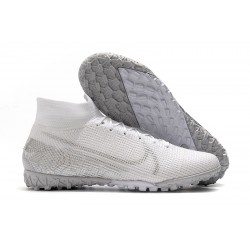 Nike Mercurial Superfly 7 Elite TF White Silver Football Boots