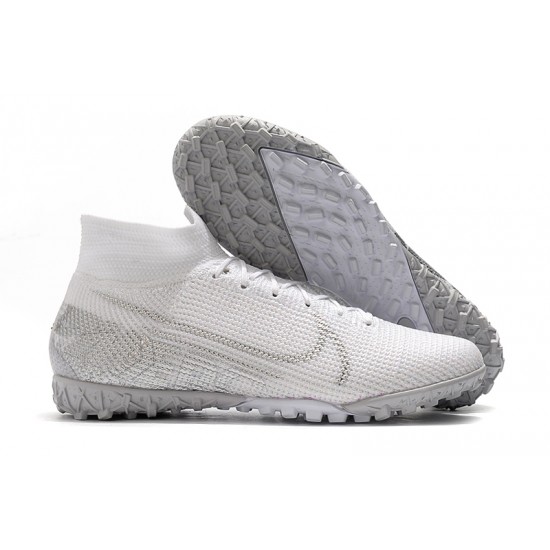 Nike Mercurial Superfly 7 Elite TF White Silver Football Boots