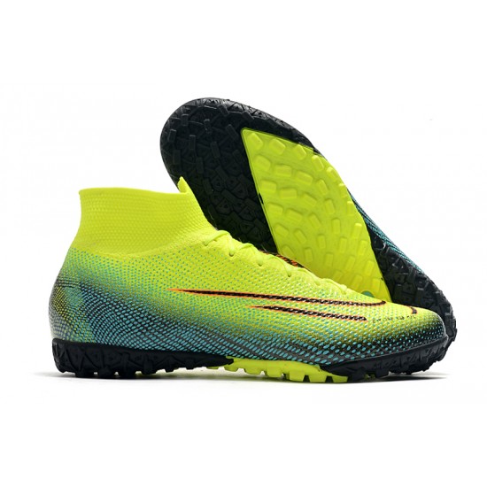Nike Mercurial Superfly 7 Elite TF Yellow Green Black Pink Football Boots