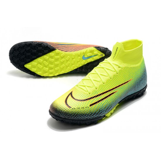 Nike Mercurial Superfly 7 Elite TF Yellow Green Black Pink Football Boots