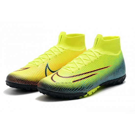 Nike Mercurial Superfly 7 Elite TF Yellow Green Black Pink Football Boots