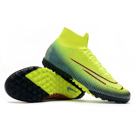Nike Mercurial Superfly 7 Elite TF Yellow Green Black Pink Football Boots